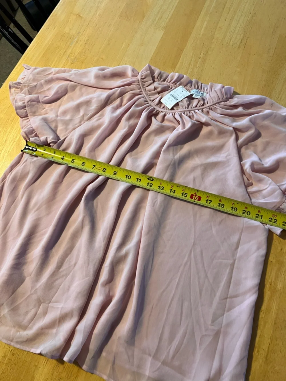 J. Crew Dusty Rose Ruffle Blouse